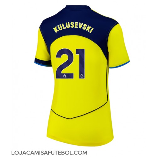 Camisa de Futebol Tottenham Hotspur Dejan Kulusevski #21 Equipamento Alternativo Mulheres 2025-26 Manga Curta